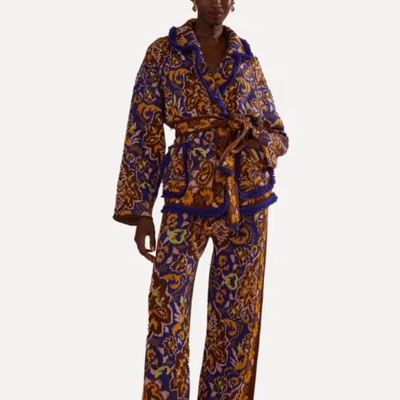 FARM RIO Glam Tapestry Knit Belted Blazer Size M - Picture 3 of 8